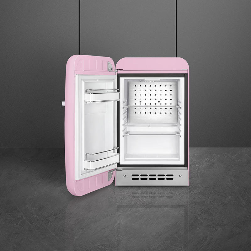 tủ lạnh mini smeg FAB5LPK3 màu hồng tay cầm bên phải