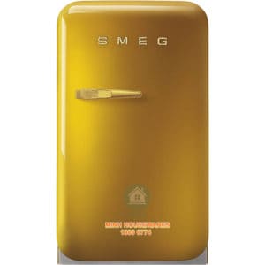 tủ lạnh mini smeg FAB5RDGO3 màu vàng gold tay cầm bên trái