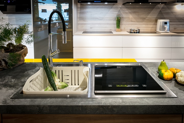 Máy rửa chén kết hợp chậu rửa giúp tối ưu không gian nhà bếp