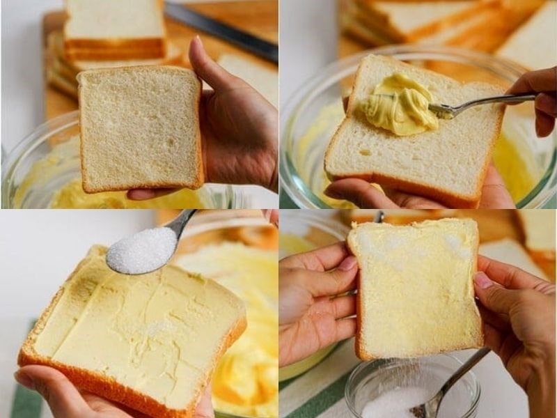 Thoa đều bơ lên bánh mì