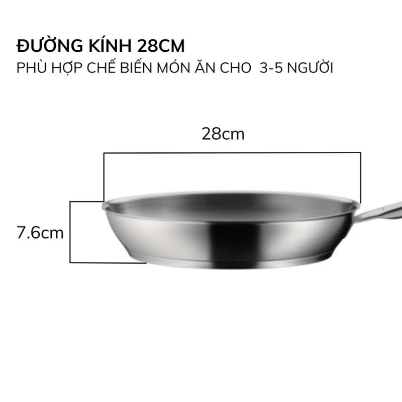 Chảo Inox WMF 0728286031 Gourmet Plus Frying Ø 28cm