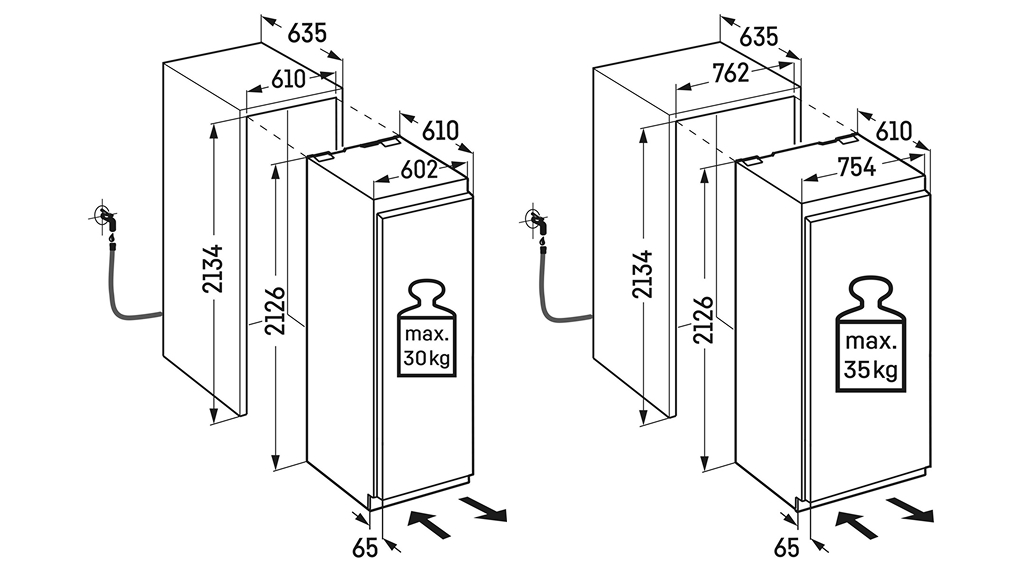 Tủ lạnh âm tủ Liebherr 752 L EGN 9271 + EKB 9471 Monolith Full Option