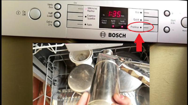 Chức năng Pre-Rinse trên máy rửa bát Bosch