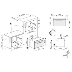 Lò nướng kèm vi sóng SMEG Victoria SO4902M1P