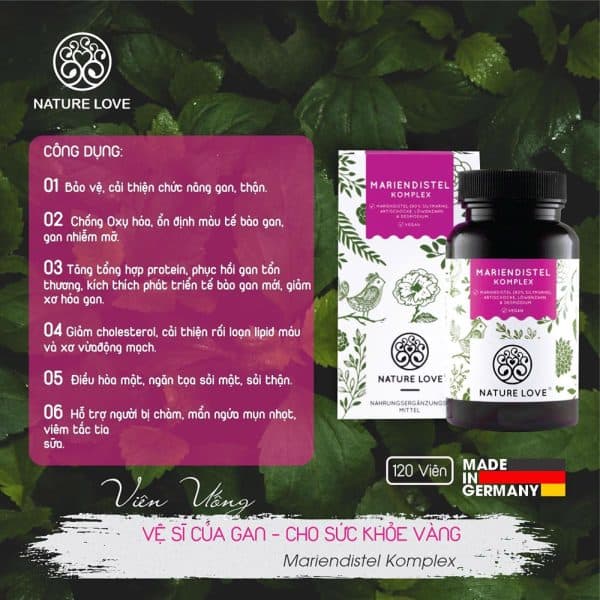 Viên Nang Uống Thải Độc Gan Nature Love Mariendistel Komplex 120 Viên-1