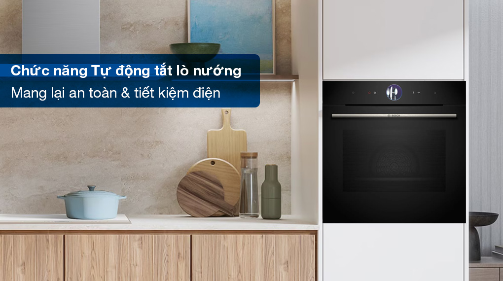 Lò nướng kèm hấp Bosch HSG7361B1 Serie 8 - Tự động tắt lò nướng tiết kiệm điện