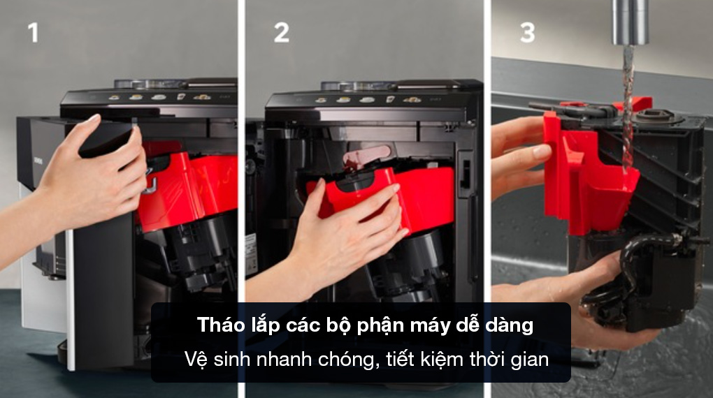 Máy pha cà phê Siemens TQ513D01 EQ500 - Dễ dàng tháo lắp, vệ sinh máy