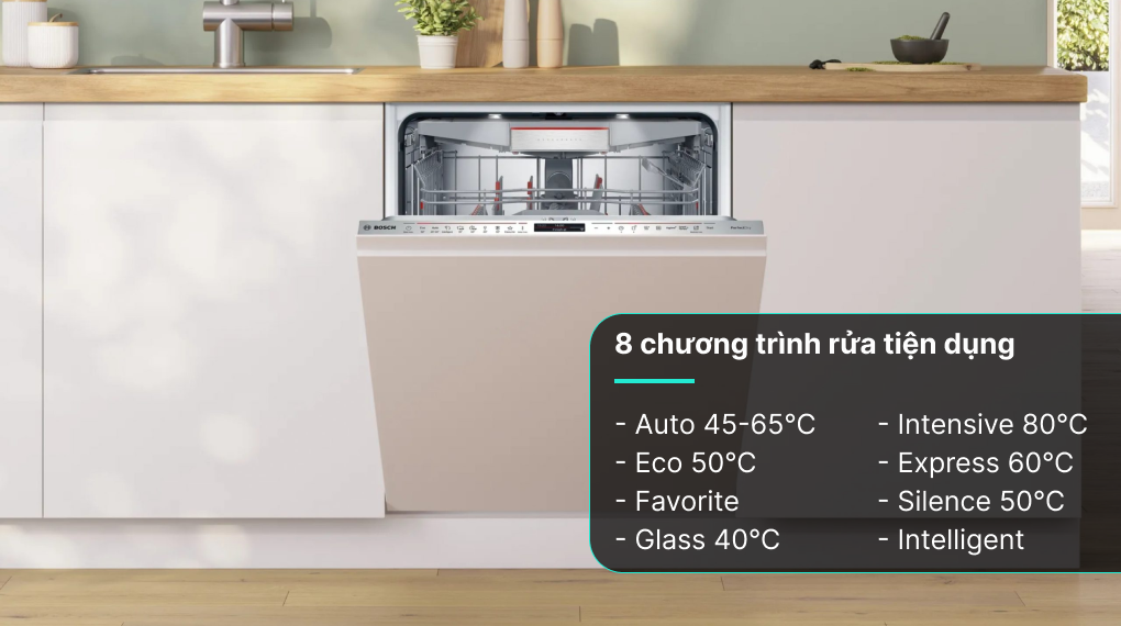 Máy rửa chén âm tủ Bosch SMV8TCX01E Serie 8