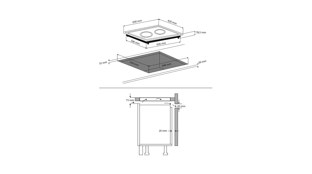 Bếp từ đôi Caso 3049 DuoChef 3500W