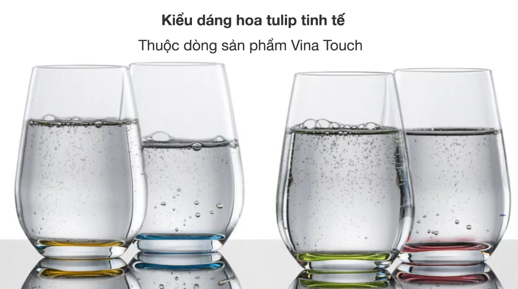 Bộ ly pha lê 6 món Schott Zwiesel 124141 Vina Touch 397 ml - Kiểu dáng hoa tulip tinh tế