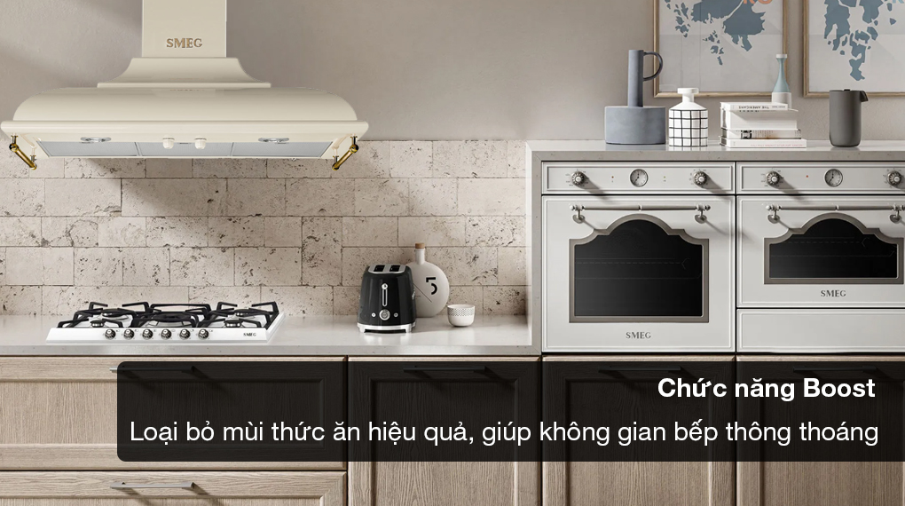 Máy hút mùi áp tường Smeg Cortina KC19