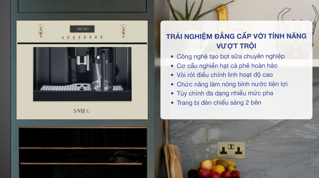 may pha cafe tu dong smeg coloniale cms8451 am tu 5 1 Gia Dụng Đức Sài Gòn