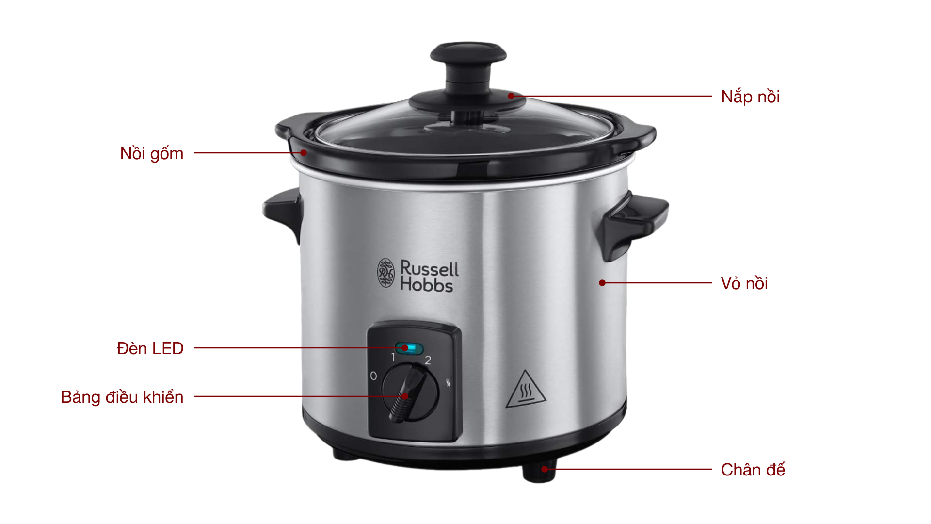 Nồi nấu chậm Russell Hobbs 2 lít 25570-56 Compact Living