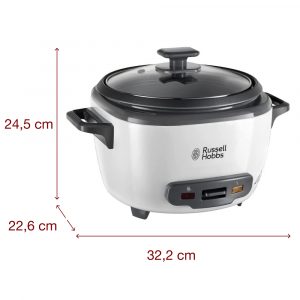 Kích thước nồi cơm điện nắp rời Russell Hobbs 2 lít 27040-56