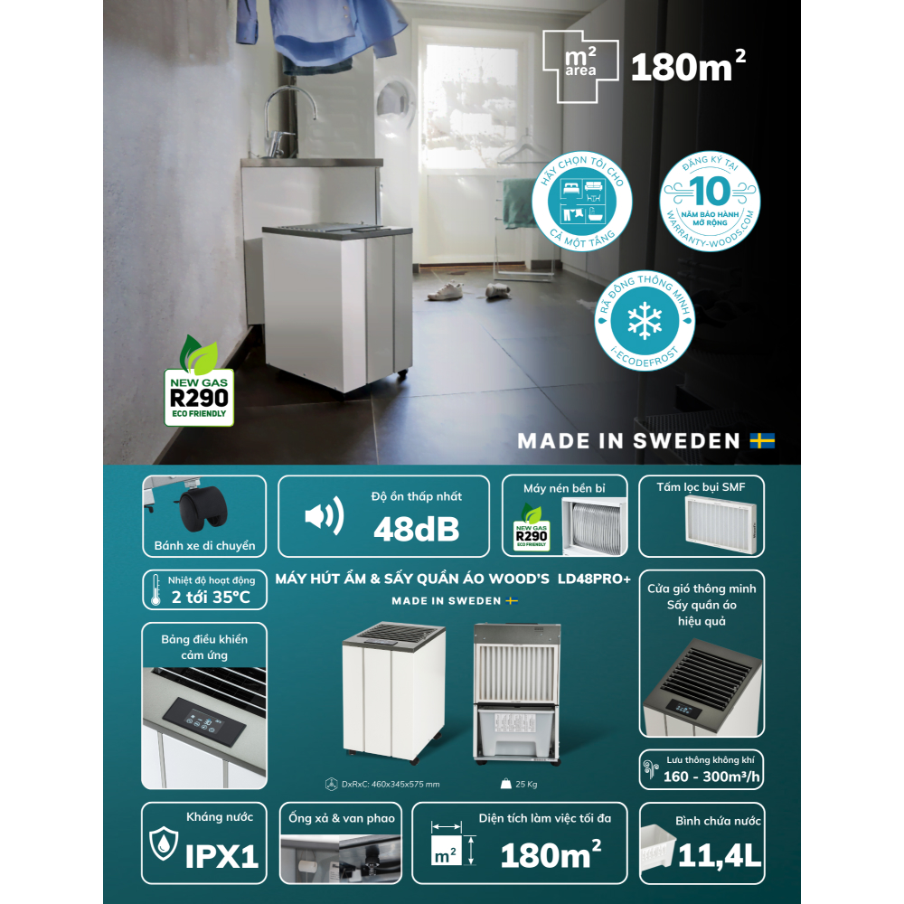 may-hut-am-woods-ld48pro may hut am woods ld48pro Gia Dụng Đức Sài Gòn