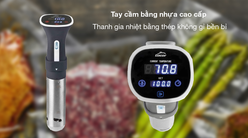 Máy nấu chậm sous vide Lacor Gourmet - Cấu tạo và chất liệu máy