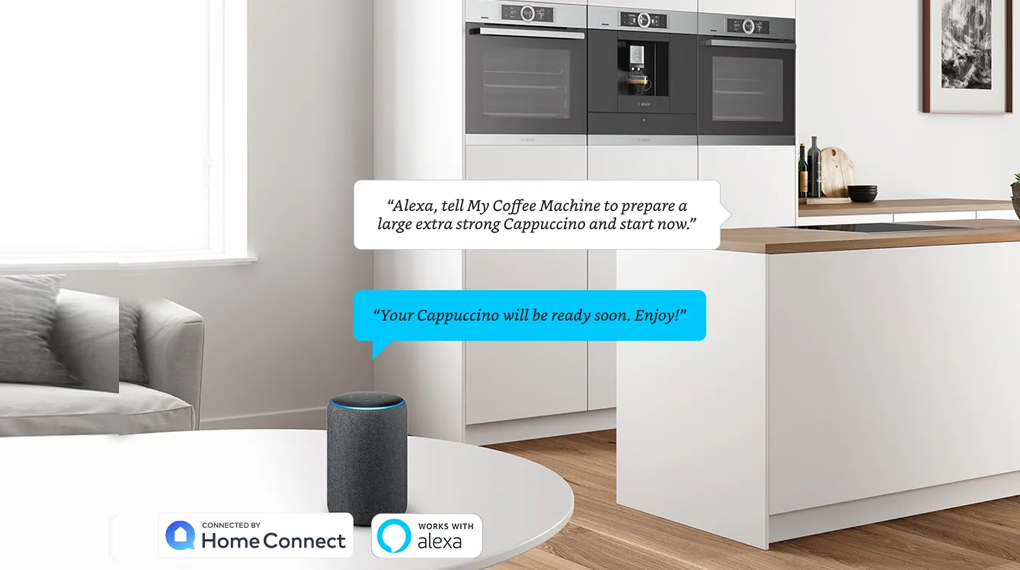 Máy pha cafe tự đông Bosch CTL7181B0 Serie 8-Điều khiển từ xa bằng giọng nói