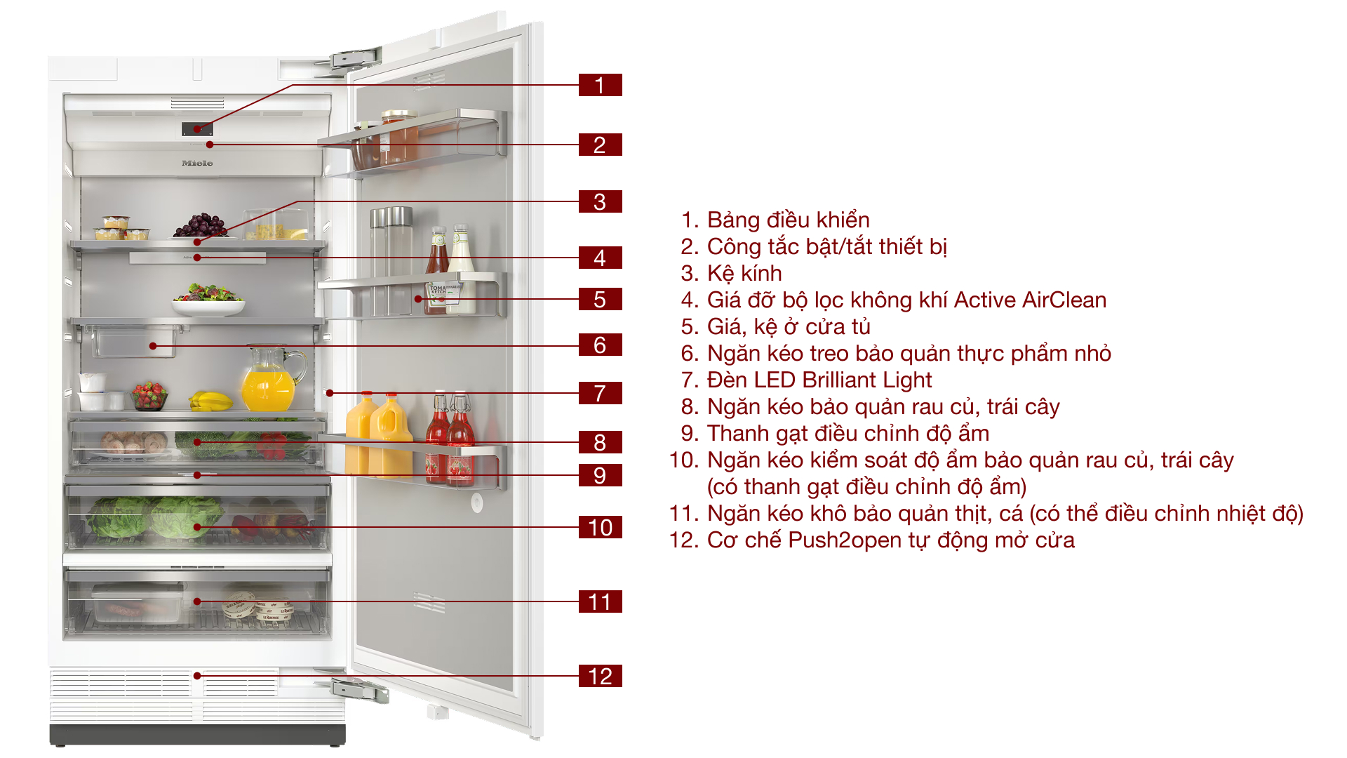 Tủ lạnh âm tủ Miele 579 lít K 2902 Vi MasterCool
