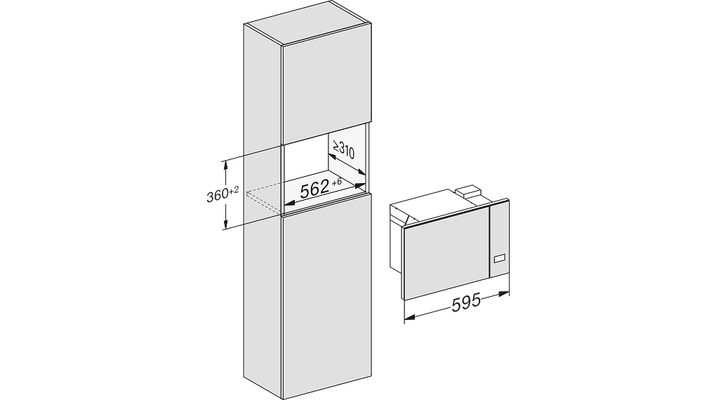 Lò vi sóng âm tủ Miele M 2230 SC