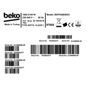 may rua bat doc lap beko bdfn36650xc 17 Gia Dụng Đức Sài Gòn