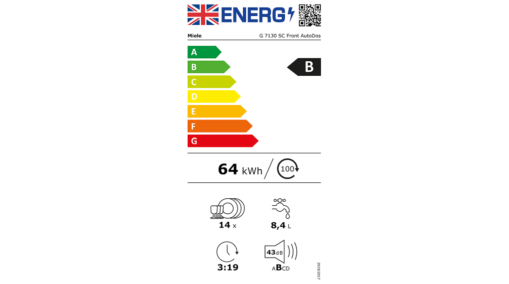 Máy rửa chén độc lập Miele G 7130 SC Front AutoDos