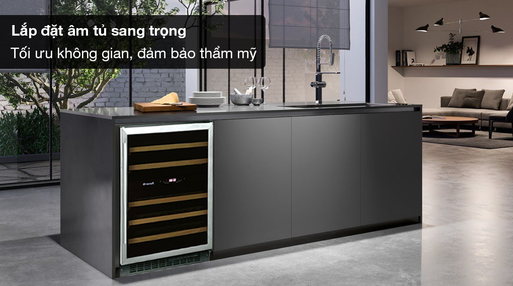 Tủ bảo quản rượu vang Brandt CAV80X 46 chai âm tủ - Tổng quan thiết kế