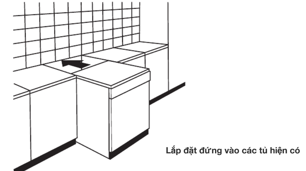 Máy rửa chén độc lập Hafele HDW-F601B (535.29.670) - Thông số lắp đặt tủ đứng