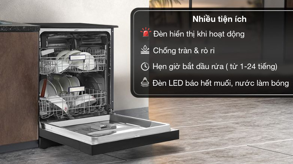 Máy rửa chén độc lập Hafele HDW-F601B (535.29.670) - Trang bị nhiều tiện ích