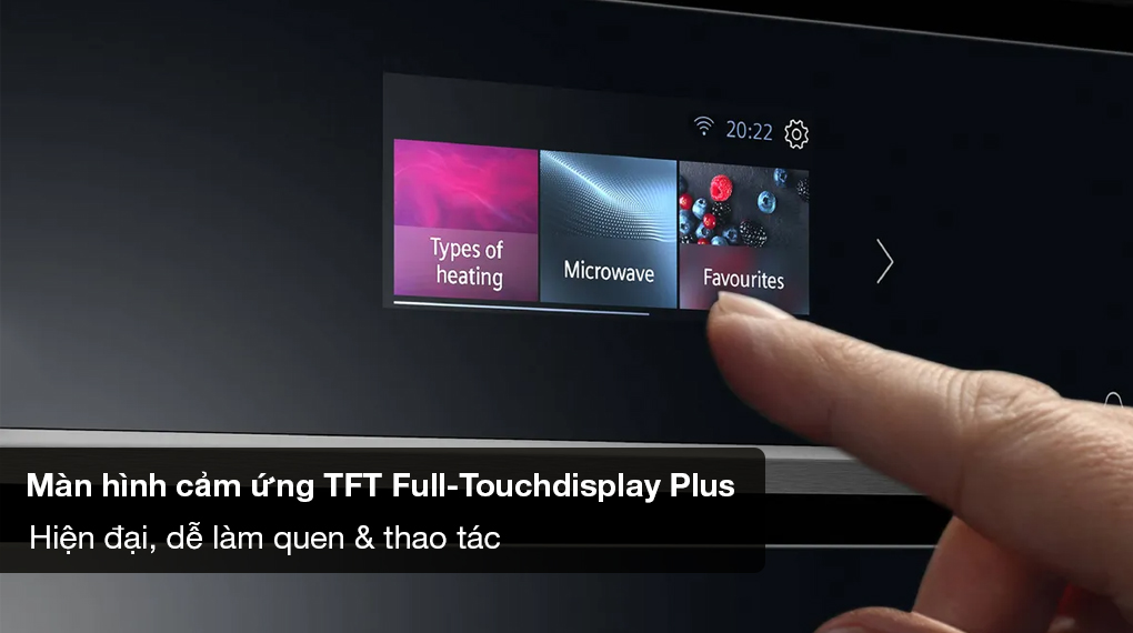 Lò nướng kèm hấp Siemens HS736G3B1 iQ700 âm tủ - màn hình cảm ứng TFT Full-Touchdisplay Plus
