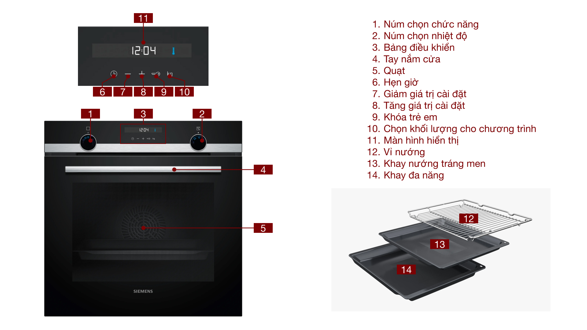 Lò nướng Siemens HB537GES3 iQ500 âm tủ