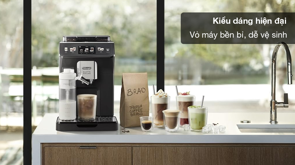 Máy pha cafe tự động Delonghi ECAM452.67.G Eletta Explore - Tổng quan thiết kế