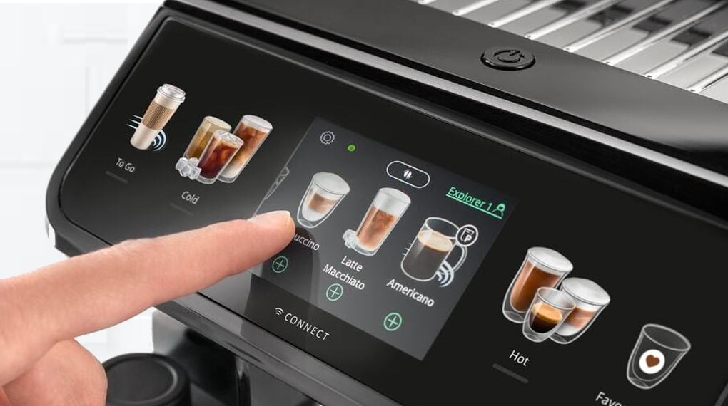 Máy pha cafe tự động Delonghi ECAM452.67.G Eletta Explore - Bảng điều khiển cảm ứng trực quan