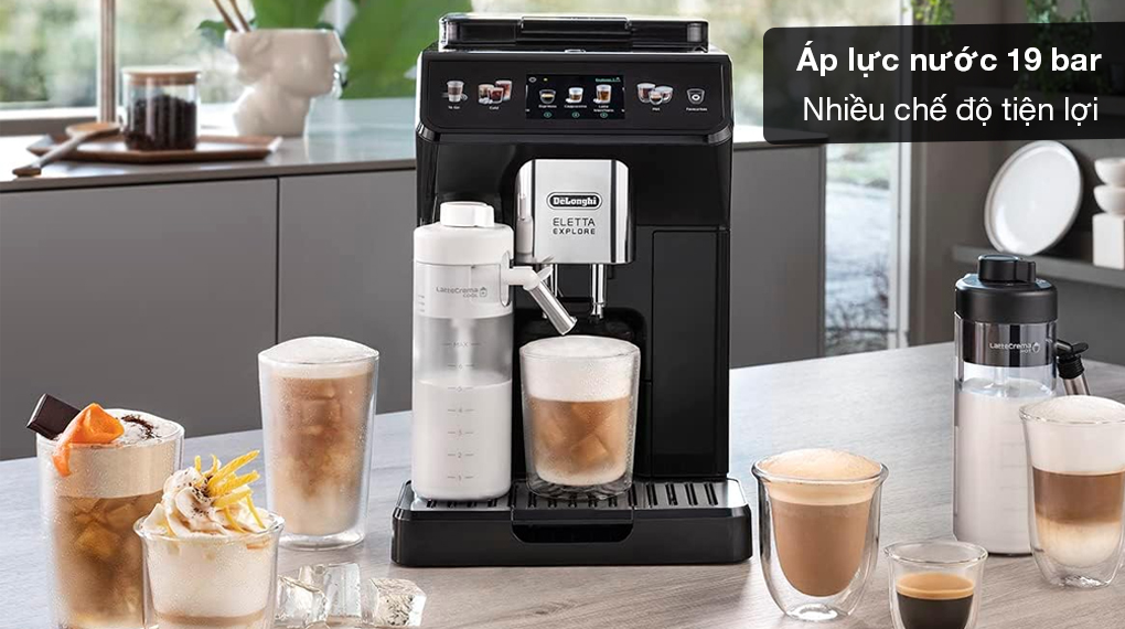 Máy pha cafe tự động Delonghi ECAM452.67.G Eletta Explore - Áp lực nước 19 bar