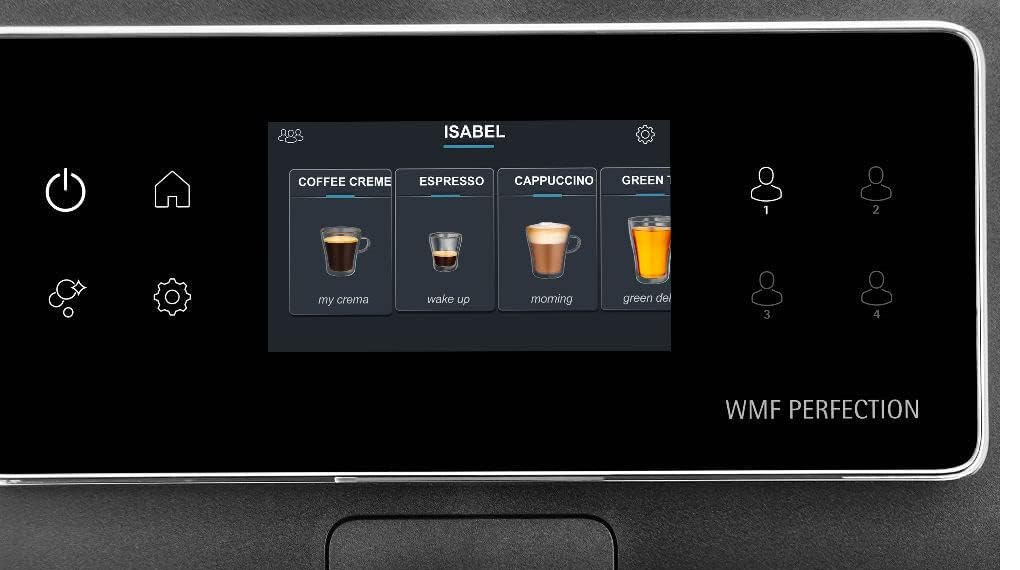 Máy pha cà phê tự động WMF Perfection có 17 tùy chọn đồ uống được cài đặt sẵn