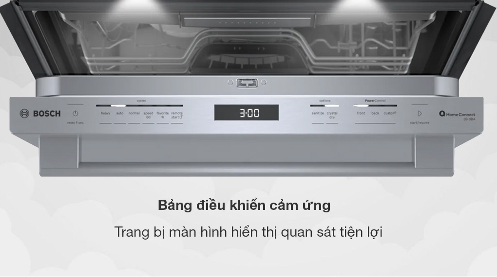 Máy rửa chén âm tủ Bosch SHX9PCM5N Benchmark®-Bảng điều khiển cảm ứng