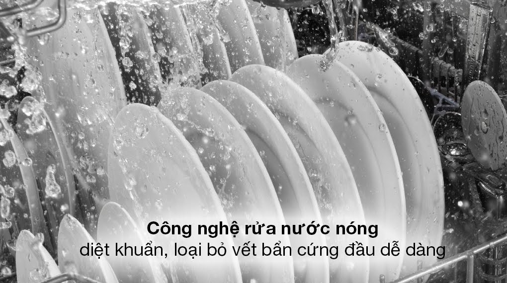 Máy rửa chén độc lập Siemens SN23EI03CE iQ300 - Công nghệ rửa nước nóng diệt khuẩn hiệu quả