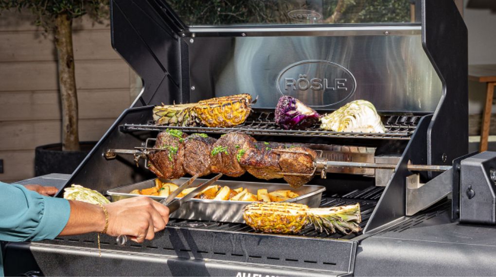 Bếp nướng gas Rösle ALLFLAME Hero 4 21000 W - chế độ nướng