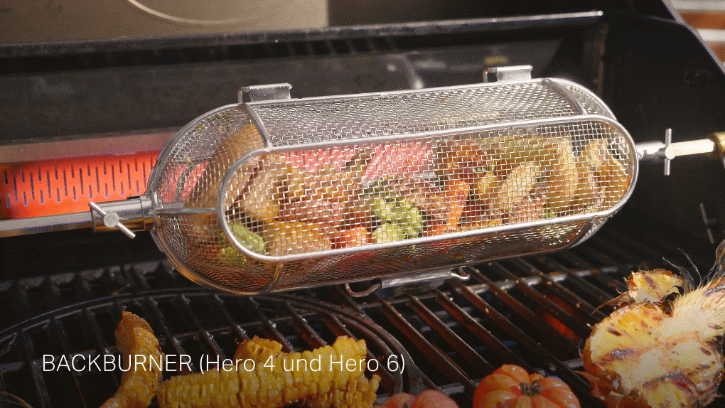 Bếp nướng gas Rösle ALLFLAME Hero 6 28000 W-đầu đốt phụ BACKBURNER