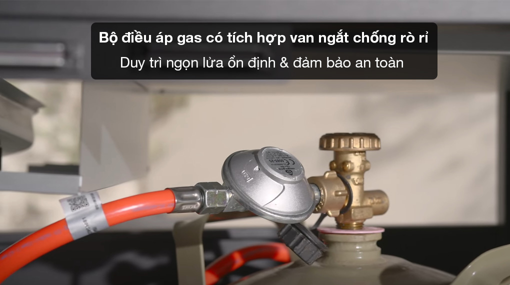 Bếp nướng gas Rösle ALLFLAME Hero 6 28000 W-Bộ điều áp gas có tích hợp van ngắt chống rò rỉ Bếp nướng gas Rösle ALLFLAME Hero 6 28000 W-Bộ điều áp gas có tích hợp van ngắt chống rò rỉ