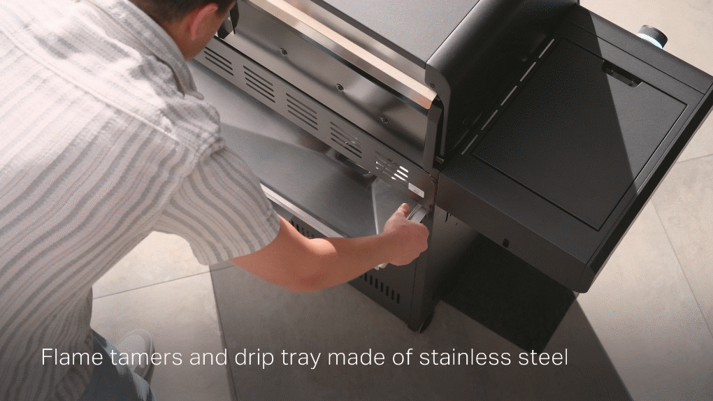 Bếp nướng gas Rösle ALLFLAME Hero 6 28000 W-Khay hứng mỡ dễ tháo rời và vệ sinh