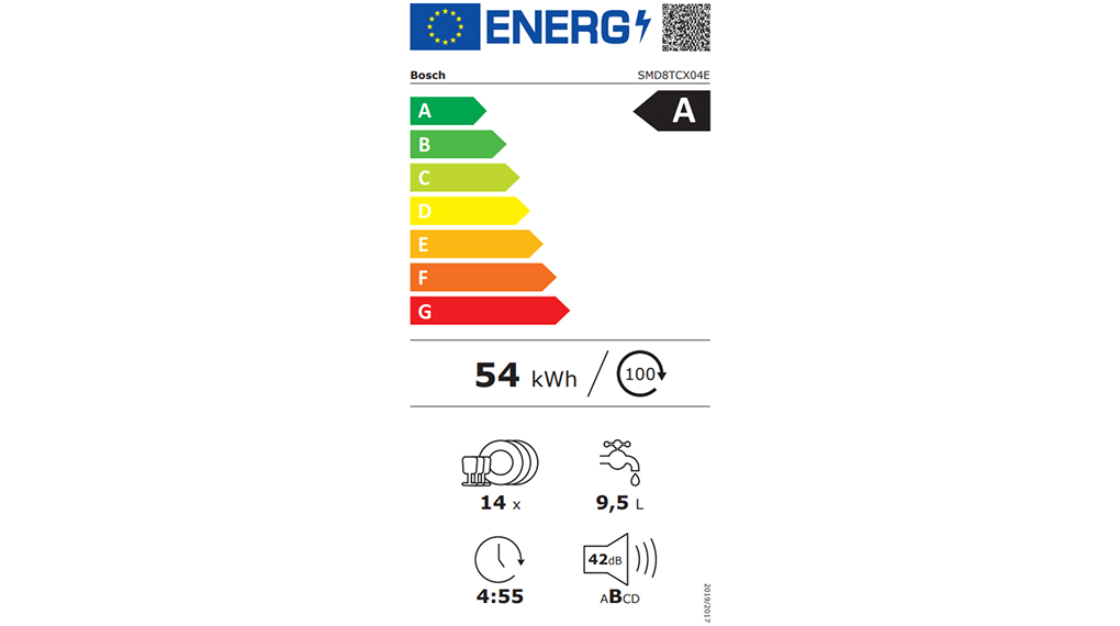 Máy vận hành hiệu quả với công suất 2400 W may rua chen am tu bosch smd8tcx04e series 8 3 Gia Dụng Đức Sài Gòn