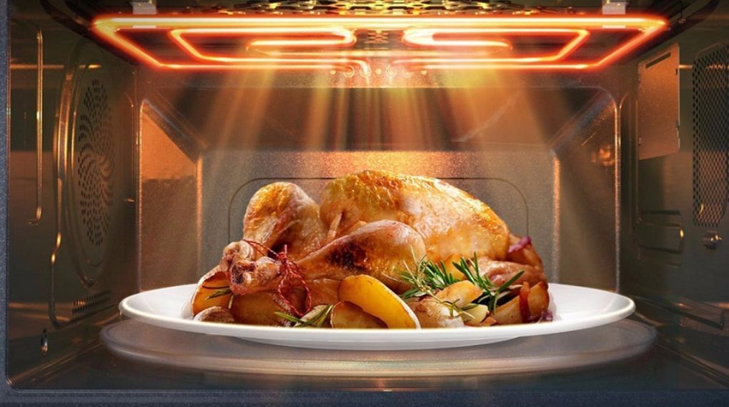 Lò nướng kèm vi sóng Gaggenau BM45 Series 400 âm tủ - công nghệ vi sóng không đĩa xoay Innowave