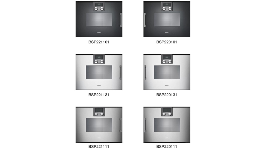 Lò hấp Gaggenau BSP22 Series 200 âm tủ-Các màu sắc hiện có