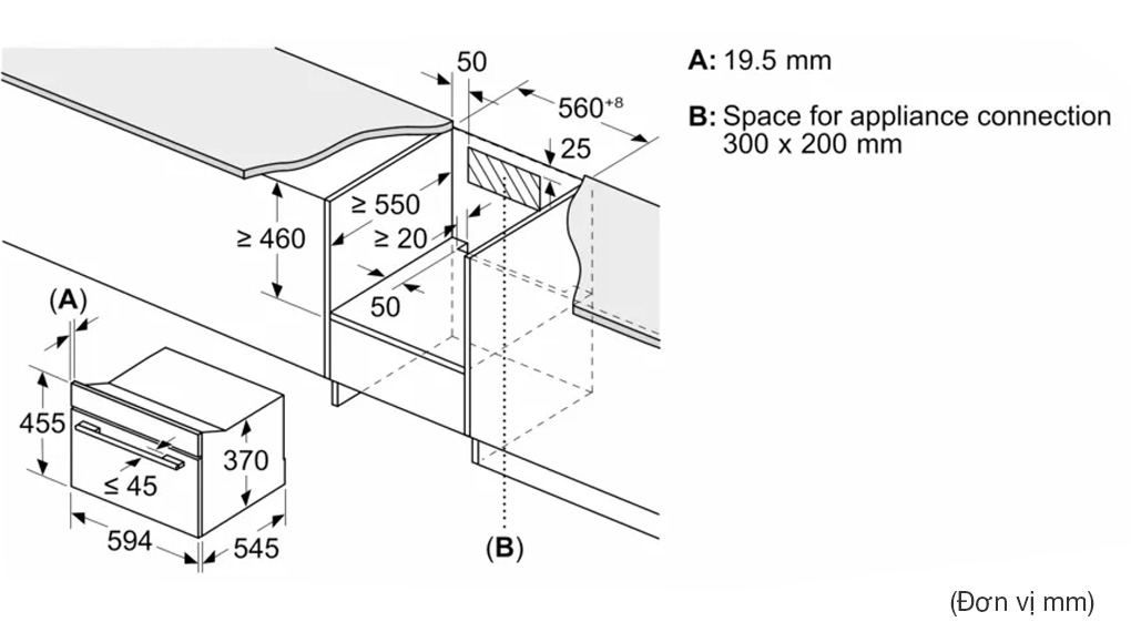 Lò vi sóng kèm nướng Siemens CE732GXB1 iQ700 âm tủ-Thông số lắp đặt Lò vi sóng kèm nướng Siemens CE732GXB1 iQ700 âm tủ-Thông số lắp đặt