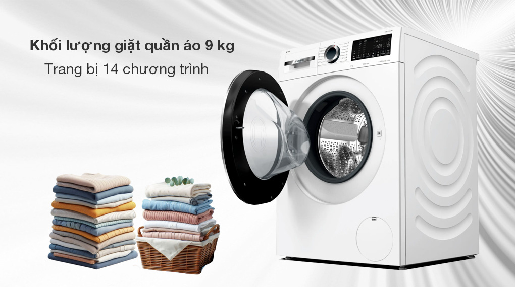 Máy giặt Bosch 9 kg WGG244A0SG Series 6-Khối lượng giặt 9 kg Máy giặt Bosch 9 kg WGG244A0SG Series 6-Khối lượng giặt 9 kg