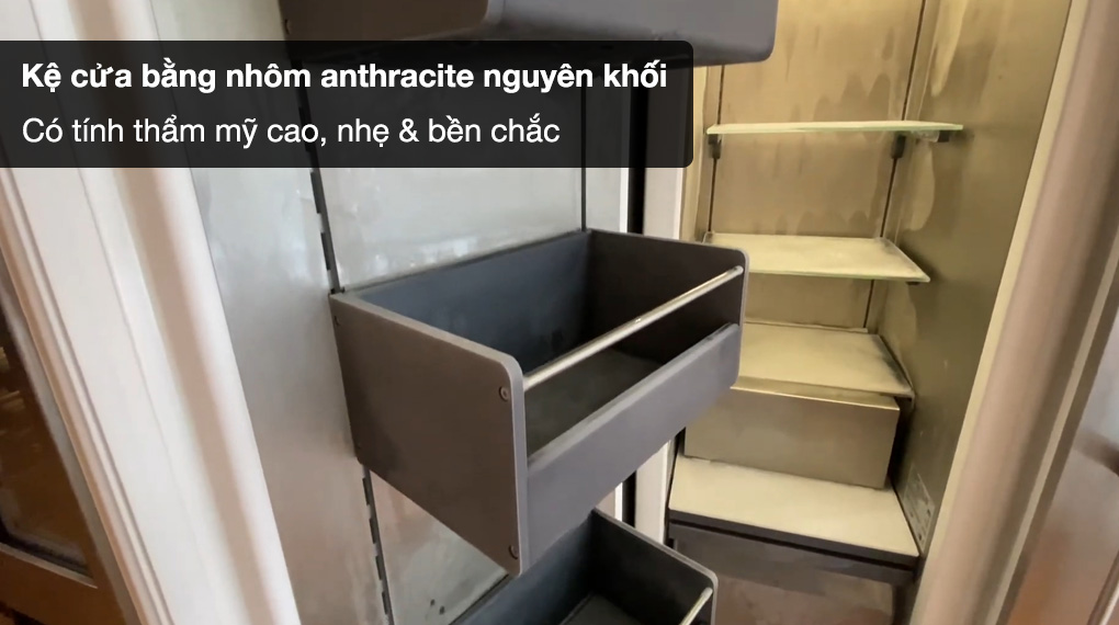 Tủ đông âm tủ Gaggenau 328 lít RF461306 Vario series 400-Kệ cửa nhôm cứng cáp bền bỉ