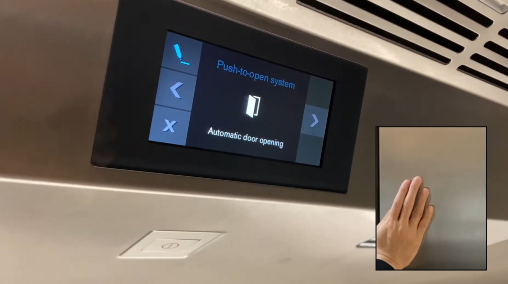 Tủ đông âm tủ Gaggenau 328 lít RF461306 Vario series 400-Kích hoạt tính năng nhấn để mở cửa