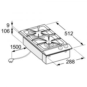 bep gas domino lap am gaggenau vg232120f vario series 200 8 Gia Dụng Đức Sài Gòn
