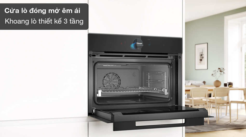 Lò nướng kèm hấp Bosch CSG958DB1 Series 8 Accent Line âm tủ-Tổng quan thiết kế Lò nướng kèm hấp Bosch CSG958DB1 Series 8 Accent Line âm tủ-Tổng quan thiết kế