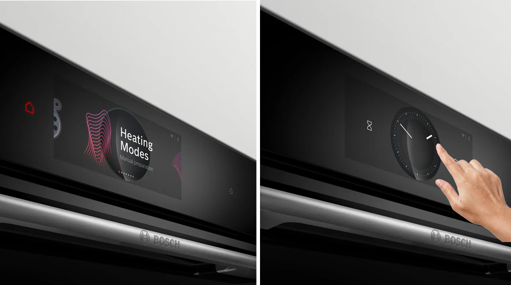 Lò nướng kèm hấp Bosch CSG958DB1 Series 8 Accent Line âm tủ-Bảng điều khiển cảm ứng hiện đại Lò nướng kèm hấp Bosch CSG958DB1 Series 8 Accent Line âm tủ-Bảng điều khiển cảm ứng hiện đại